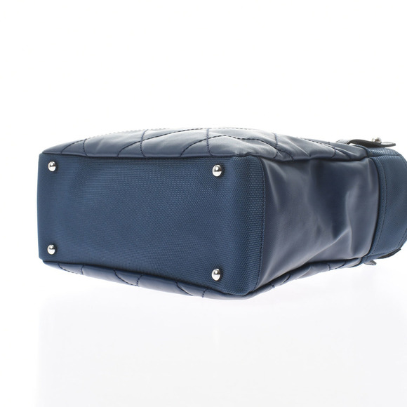 Chanel Paris Biarritz PM Blue/Silver Hardware Coated Canvas Tote Bag - Picture 4 of 12